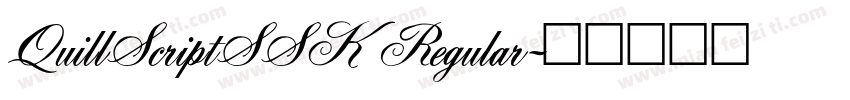 QuillScriptSSK Regular字体转换